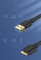 Ugreen USB - micro USB Type B SuperSpeed 3.0 kabelis 1m juodas 10841 kaina ir informacija | Laidai telefonams | pigu.lt