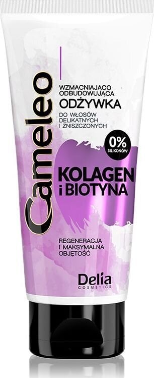 Stiprinantis ir atstatantis kondicionierius Delia Cosmetics Cameleo kolagenas ir biotinas, 200ml kaina ir informacija | Balzamai, kondicionieriai | pigu.lt