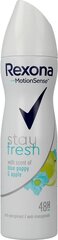 Purškiamas dezodorantas moterims Rexona Stay Fresh Woman Blue Poppy & Apple, 150ml kaina ir informacija | Rexona Kvepalai, kosmetika | pigu.lt