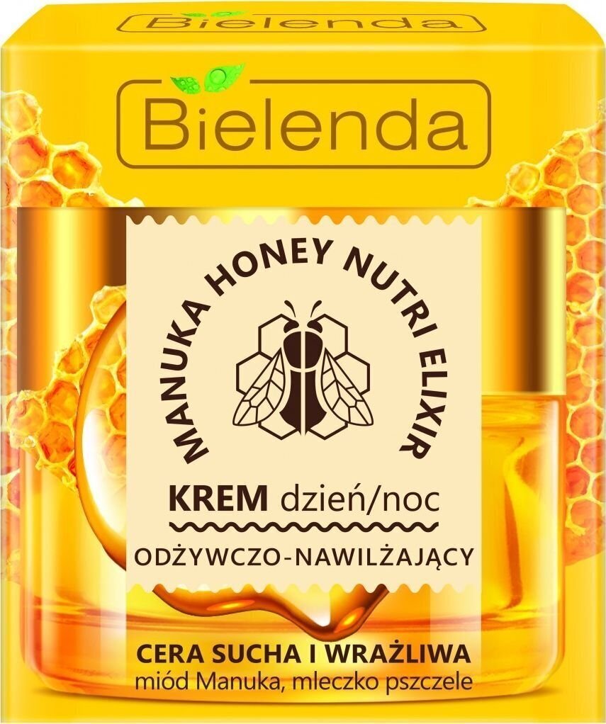 Maitinamasis ir drėkinamasis veido kremas Bielenda Manuka Honey Nutri Elixir 50 ml kaina ir informacija | Veido kremai | pigu.lt