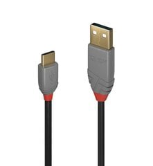 1m USB 2.0  Type C Cable, Anthra Line, 36871 Lindy цена и информация | Кабели для телефонов | pigu.lt