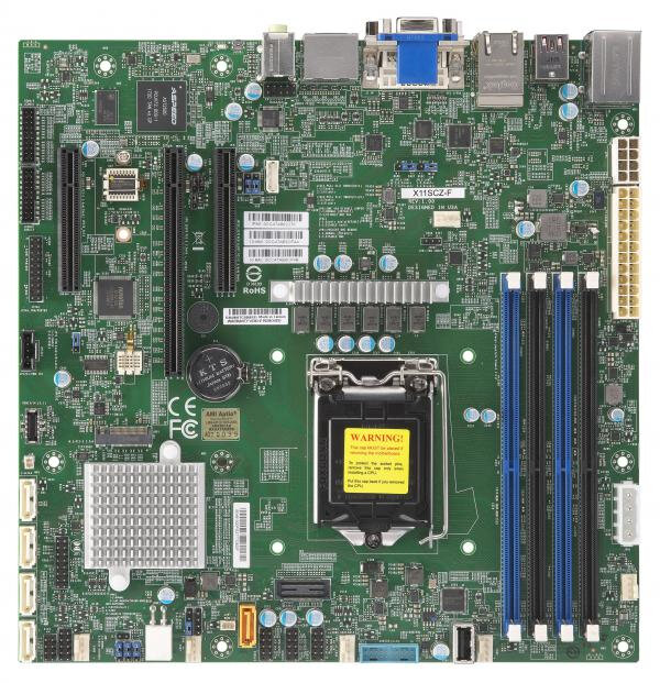 Supermicro X11SCZ-F LGA 1151 (Socket H4) Micro ATX Intel C246 kaina ir informacija | Pagrindinės plokštės | pigu.lt