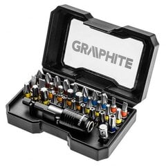 Набор бит для шуруповерта 32 предмета GRAPHITE 56H608 цена и информация | Механические инструменты | pigu.lt