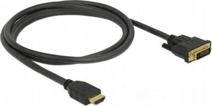Delock 85655, HDMI/DVI-D, 3 m kaina ir informacija | Kabeliai ir laidai | pigu.lt
