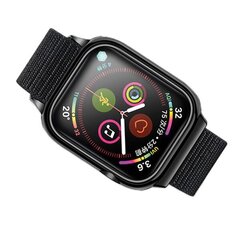 USAMS Pasek z etui Apple Watch 4|5|6|7| SE 44|45mm. czarny|black ZB74IW1 (US-ZB074) цена и информация | Аксессуары для смарт-часов и браслетов | pigu.lt