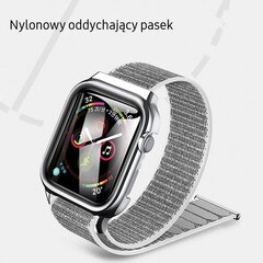 USAMS Pasek z etui Apple Watch 4|5|6|7| SE 40|41mm. srebrny|silver ZB73IW2 (US-ZB073) цена и информация | Аксессуары для смарт-часов и браслетов | pigu.lt