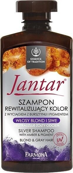 Atgaivinantis šampūnas šviesiems ir pilkiems plaukams Farmona Jantar Revitalizing 330 ml цена и информация | Šampūnai | pigu.lt