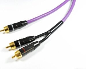 Kabel Melodika RCA (Cinch) - RCA (Cinch) x2 2m fioletowy цена и информация | Кабели и провода | pigu.lt
