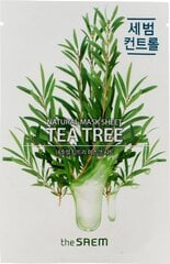 Lakštinė veido kaukė su arbatmedžiu SAEM Natural Tea Tree kaina ir informacija | Veido kaukės, paakių kaukės | pigu.lt