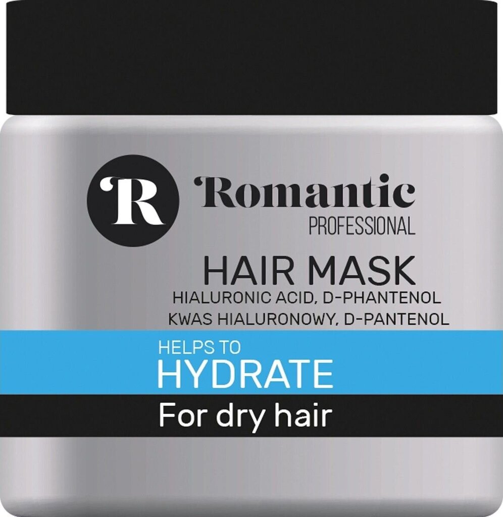 Drėkinamoji plaukų kaukė Romantic Professional Hydrate 500 ml kaina ir informacija | Priemonės plaukų stiprinimui | pigu.lt