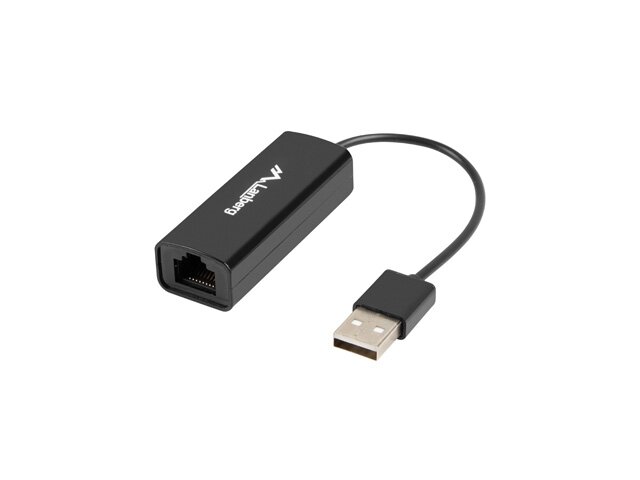 Lanberg NC-0100-01 cable interface/gender adapter USB-A RJ-45 Black kaina ir informacija | Pagrindinės plokštės | pigu.lt