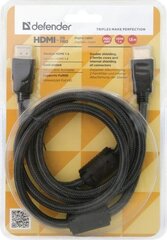 Defender 87341, HDMI, 1.5 m цена и информация | Кабели и провода | pigu.lt