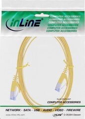 InLine Flat Patch kabel, U/FTP, Cat.6A, żółty, 1m (71801Y) kaina ir informacija | Kabeliai ir laidai | pigu.lt