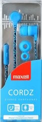 Maxell Cordz Blue цена и информация | Наушники | pigu.lt