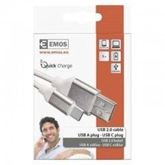 EMOS USB 2.0 A/M - C/M 1м цена и информация | Кабели для телефонов | pigu.lt