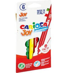 Фломастеры Carioca Joy, 6 цветов цена и информация | Принадлежности для рисования, лепки | pigu.lt