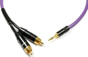 Kabel Melodika Jack 3.5mm - RCA (Cinch) x2 1.5m fioletowy цена и информация | Кабели и провода | pigu.lt