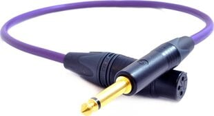 Kabel Melodika Jack 6.3mm - XLR 1m fioletowy kaina ir informacija | Kabeliai ir laidai | pigu.lt