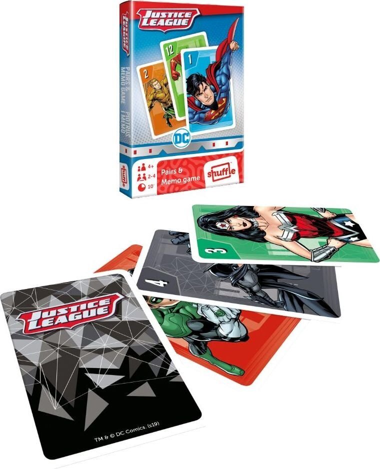 Kortų žaidimas 2in1 Memory Lean toys, Black Peter Justice League, ANG kaina ir informacija | Stalo žaidimai, galvosūkiai | pigu.lt