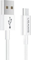 USAMS MICRO-USB кабель быстрой зарядки 2A, белый цена и информация | Usams Мобильные телефоны, Фото и Видео | pigu.lt