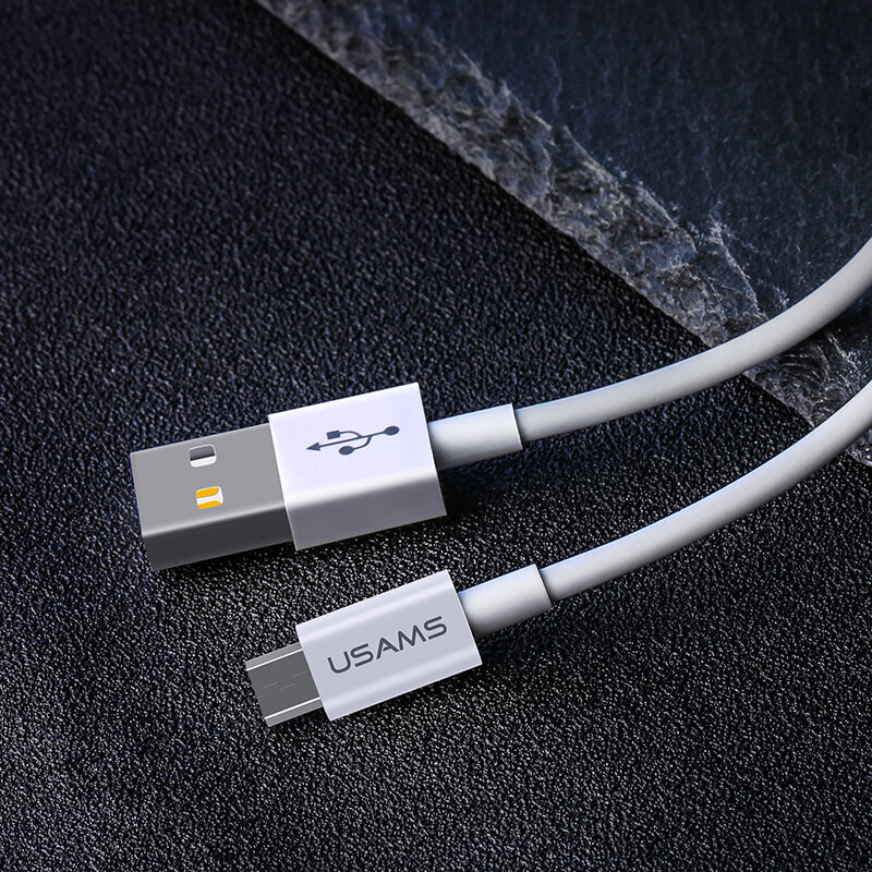 USAMS MICRO-USB greito įkrovimo laidas 2A, Baltas цена и информация | Laidai telefonams | pigu.lt