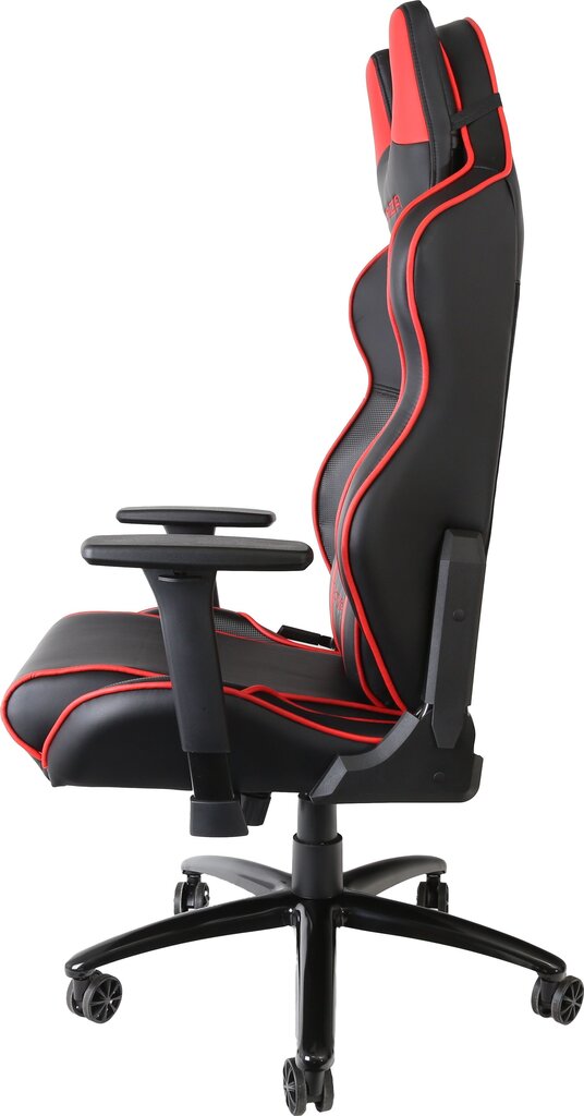 Žaidimų kėdė Omega, juoda/raudona kaina ir informacija | Biuro kėdės | pigu.lt