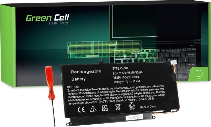 Green Cell DE105 цена и информация | Akumuliatoriai nešiojamiems kompiuteriams | pigu.lt