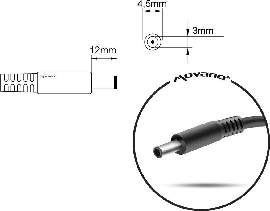 Mitsu 19.5V, 4.62A, 90W цена и информация | Įkrovikliai nešiojamiems kompiuteriams | pigu.lt