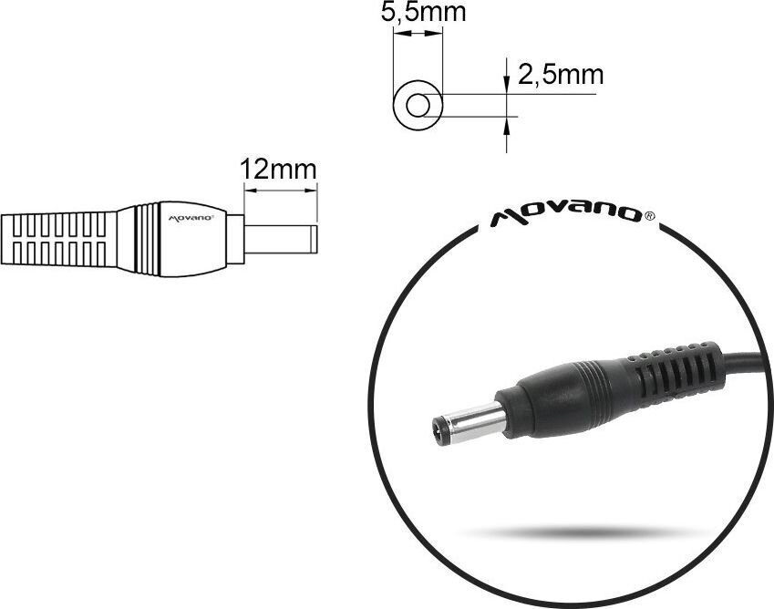 Mitsu 19V, 3.4A, 65W цена и информация | Įkrovikliai nešiojamiems kompiuteriams | pigu.lt