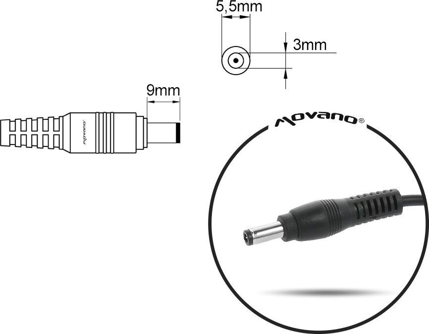 Mitsu 19V, 3.16A, 60W цена и информация | Įkrovikliai nešiojamiems kompiuteriams | pigu.lt