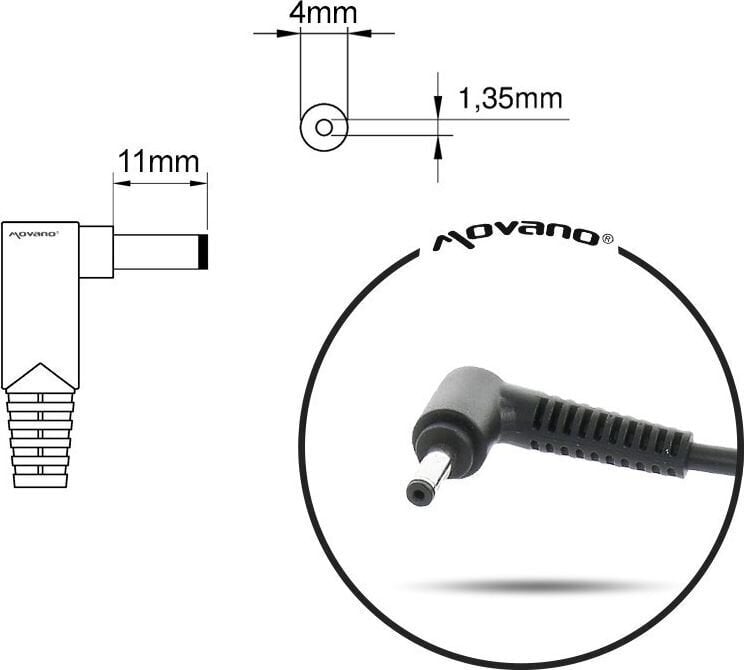 Mitsu 19V, 2.37A, 45W kaina ir informacija | Įkrovikliai nešiojamiems kompiuteriams | pigu.lt