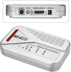 Адаптер AV Lindy Composite Video - S-Video - D-Sub (VGA) (32566) цена и информация | Адаптеры, USB-разветвители | pigu.lt