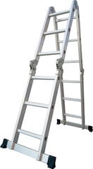 Fieldman складная алюминиевая лестница, 4 шт. цена и информация | Стремянки | pigu.lt