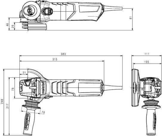 Metabo Szlifierka kątowa WEV15-125 Quick HT 125mm 1550W (600562000) kaina ir informacija | Šlifuokliai | pigu.lt