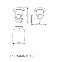 Настенный светильник для сада Marina, E27, MAX.20W, IP54, черный цена и информация | Уличные светильники | pigu.lt