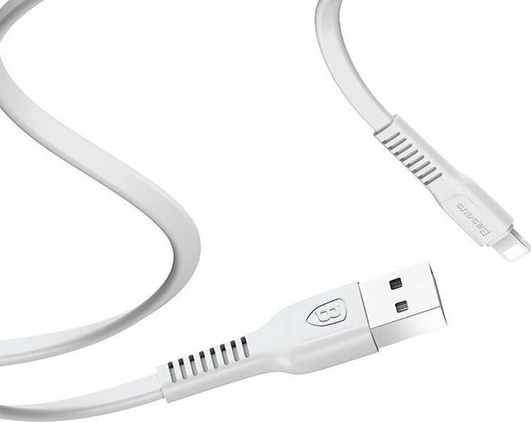 Laidas USB - Type-C Baseus 2A, skirtas duomenų sinchronizavimui bei įkrovimui, 1m, baltas kaina ir informacija | Laidai telefonams | pigu.lt