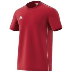 ADIDAS Core18 Tee marškinėliai, spalva Power Red/White kaina ir informacija | Vyriški marškinėliai | pigu.lt