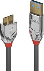 CABLE USB3.2 A TO MICRO-B 0.5M/CROMO 36656 LINDY цена и информация | Кабели для телефонов | pigu.lt