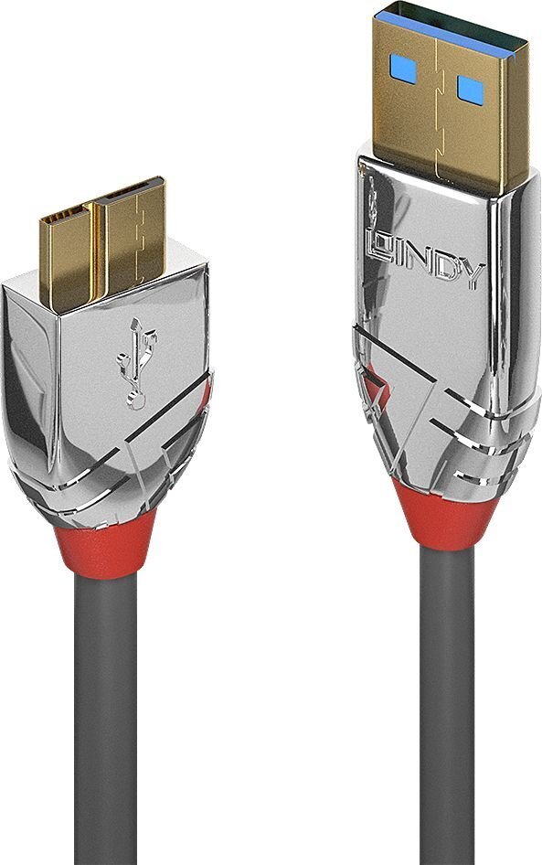 CABLE USB3.2 A TO MICRO-B 0.5M/CROMO 36656 LINDY kaina ir informacija | Laidai telefonams | pigu.lt