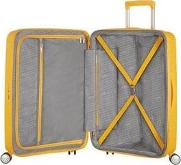 American Tourister средний чемодан Soundbox Spinner Expandable 67см, желтый цена и информация | Чемоданы, дорожные сумки  | pigu.lt