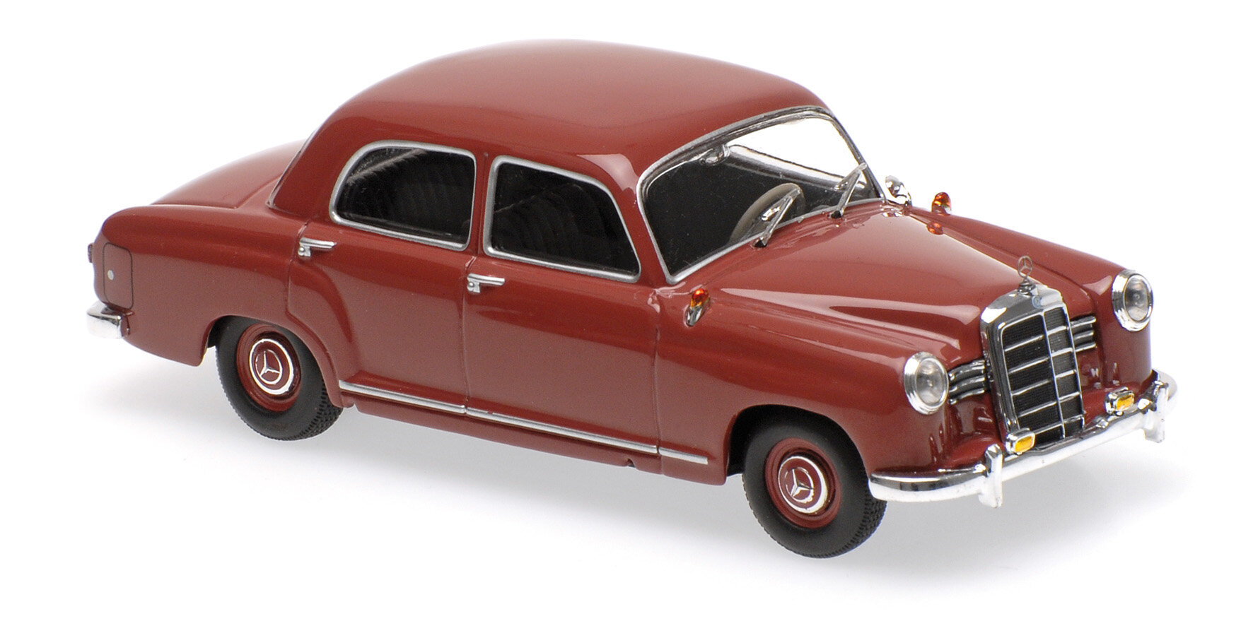 Mercedes-Benz 180 1955 Red Car Model Maxichamps 1:43 kaina ir informacija | Kolekciniai modeliukai | pigu.lt