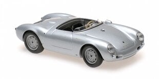 Porsche 550 Spyder - 1955-Silver Car Model Maxichamps 1:43 kaina ir informacija | Kolekciniai modeliukai | pigu.lt