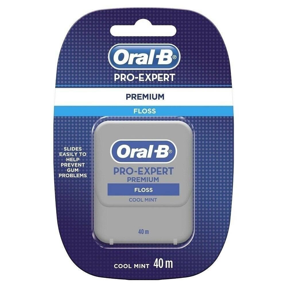 Dantų siūlas Oral-B Pro-Expert Premium Floss Cool Mint 40 m цена и информация | Dantų šepetėliai, pastos | pigu.lt