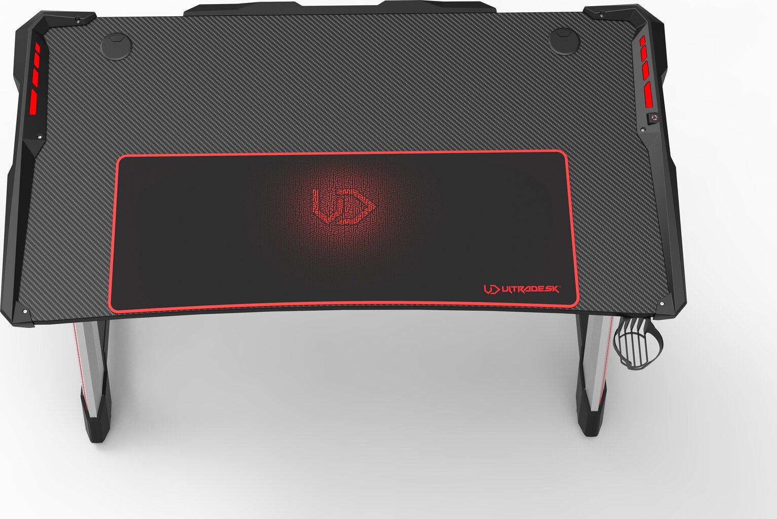 Žaidimų stalas Ultradesk Racer, juodas kaina ir informacija | Kompiuteriniai, rašomieji stalai | pigu.lt