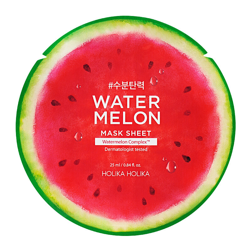 Drėkinamoji veido kaukė su arbūzų ekstraktu Holika Holika Watermelon 25 ml kaina ir informacija | Veido kaukės, paakių kaukės | pigu.lt