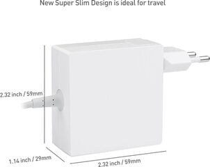 MicroBattery 20V, 2.25A, 45W цена и информация | Зарядные устройства для ноутбуков | pigu.lt