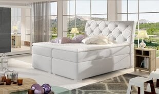 Кровать NORE Balvin, 140x200 см, белая экокожа цена и информация | Кровати | pigu.lt