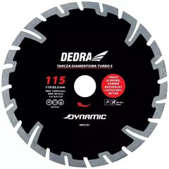 Diskas deimantinis Dedra Dynamic kaina ir informacija | Mechaniniai įrankiai | pigu.lt