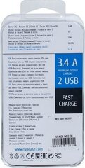RivaCase 2xUSB, 3.4 A kaina ir informacija | Krovikliai telefonams | pigu.lt