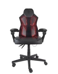 Žaidimų kėdė Deltaco GAM-086, juoda цена и информация | Офисные кресла | pigu.lt